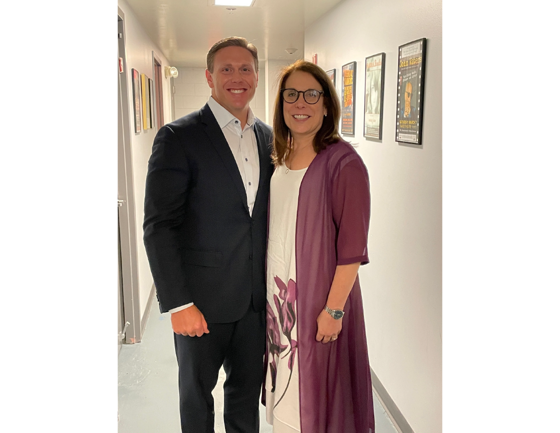 Dr. Robin Smith with Sanford Health CEO Bill Gassen during the 2022 Roger Maris All Star Week